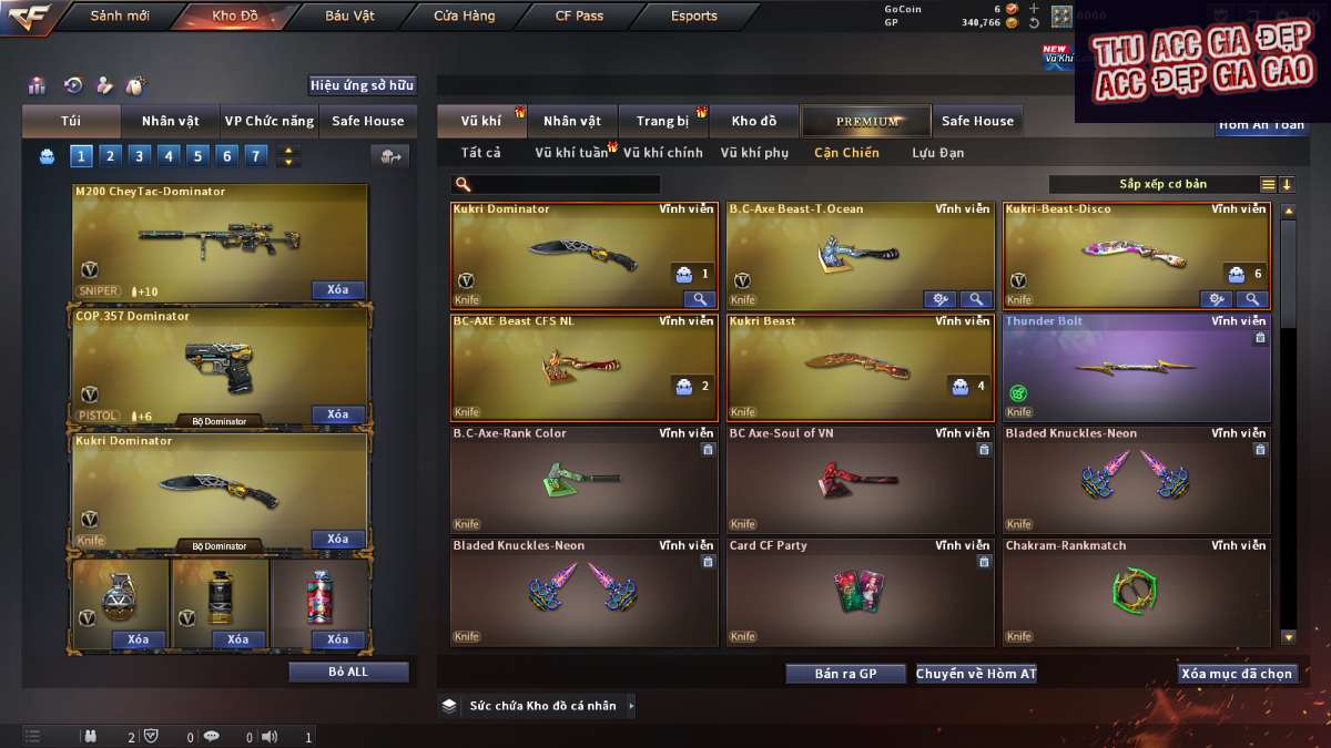 shop acc cf uy tin gia re